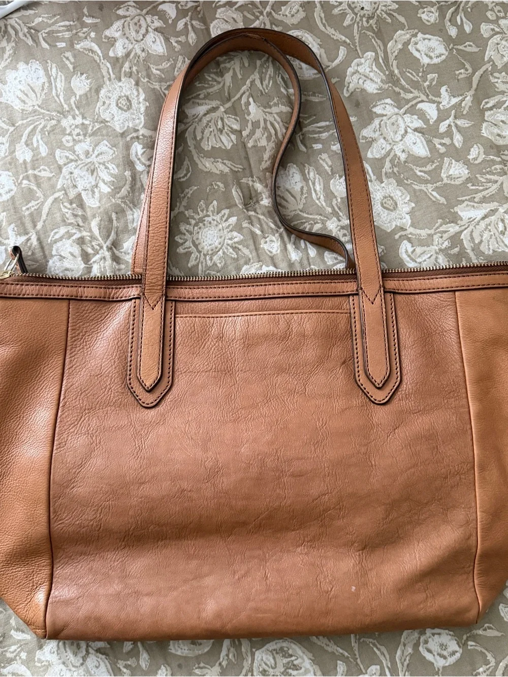 Fossil Leather Tote Bag in Cognac Tan - so pretty!